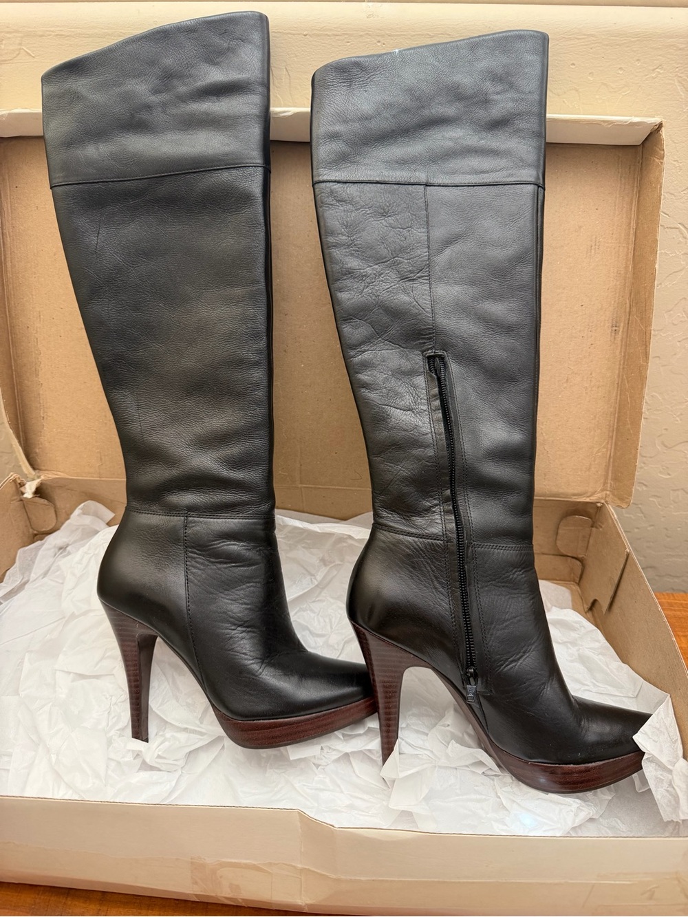Steve Madden Black Leather Women’s Boots